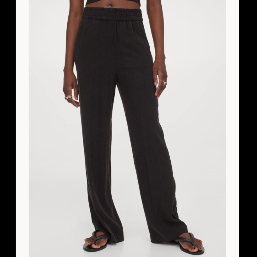 H&M High Waisted Wide-Leg Pull-On Pants